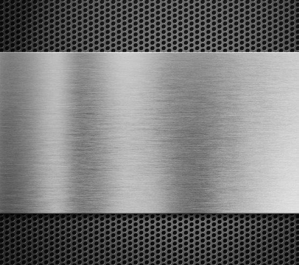 铝金属板上的格栅背景图片下载