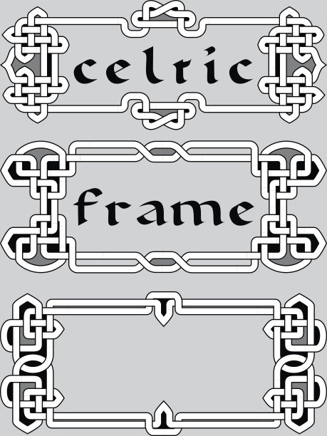 设置凯尔特框架的设计元素图片下载