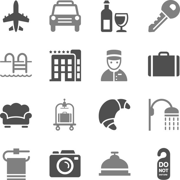 酒店图标设置2灰色图片下载