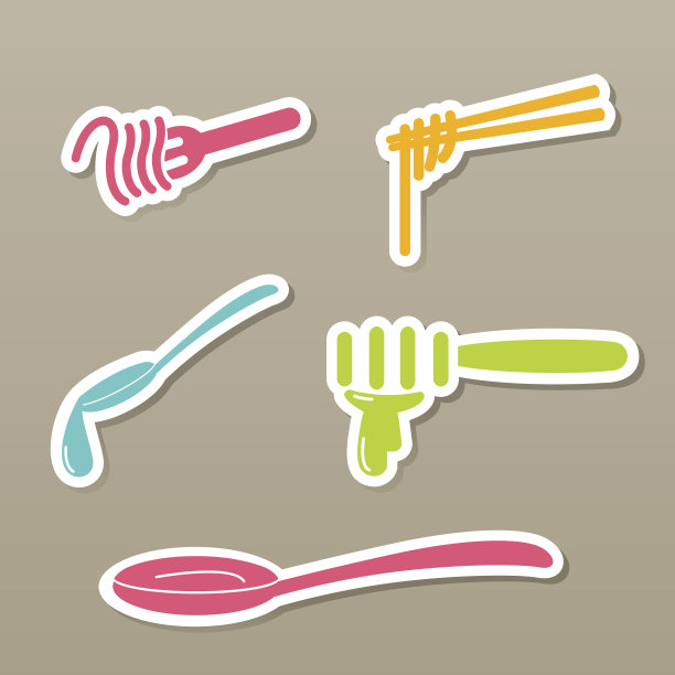 叉子和勺子和筷子图标向量图片下载