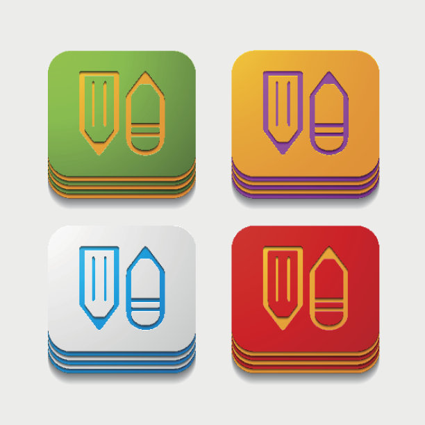 方形按钮:铅笔图片下载