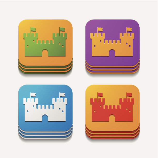 方形按钮:堡垒图片下载