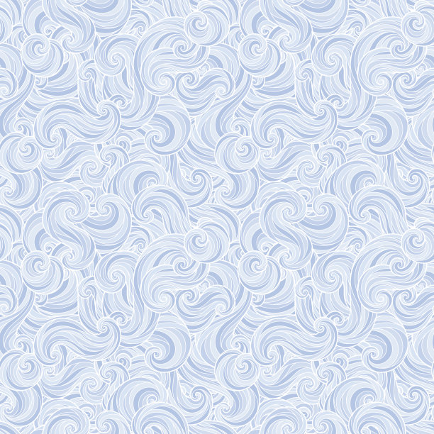 无缝抽象手绘波浪图案素材图片