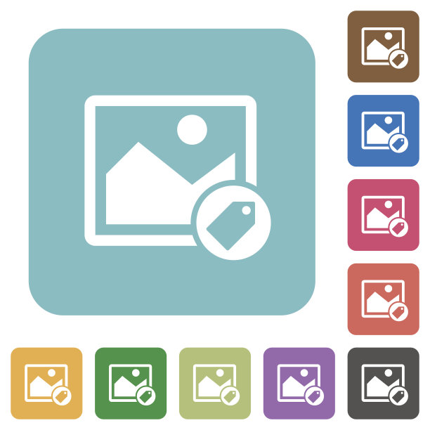 标记圆形方形平面图标的图像图片下载