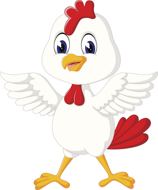 可爱公鸡卡通呈现素材图片