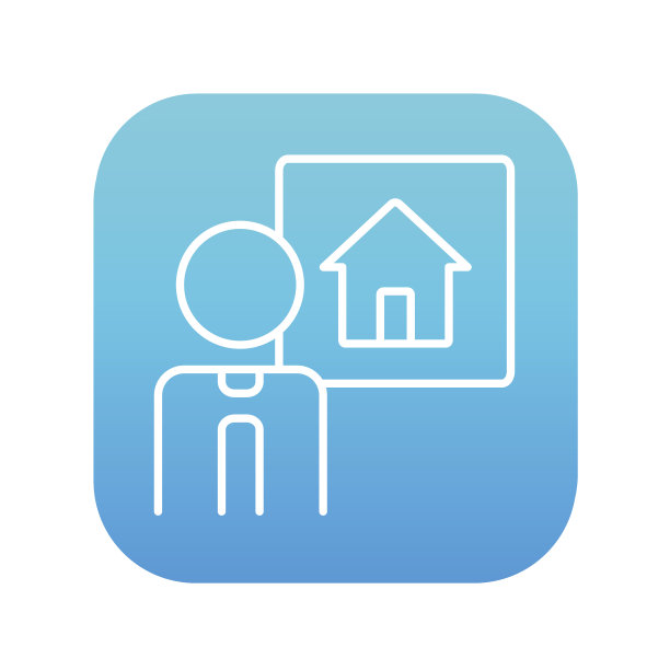 房地产经纪人线图标图片下载