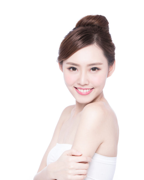 美丽的皮肤护理女人的脸图片下载