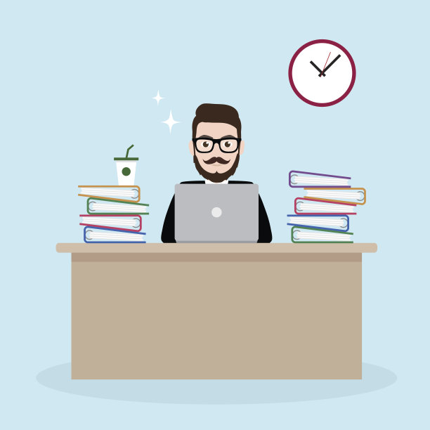 潮人商人坐在办公室里，用笔记本电脑工作图片下载