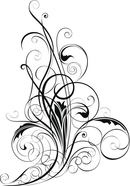 装饰性旋黑图案图片下载