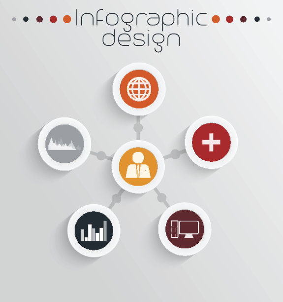 最小信息图设计-矢量插图图片下载
