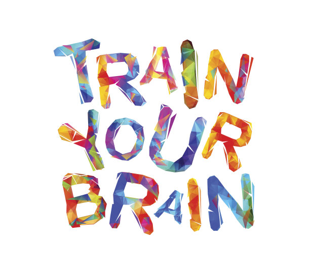 训练你的大脑。矢量三角形的信件图片下载