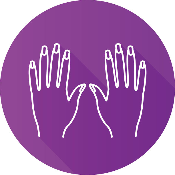 女人的手与美甲图标图片下载