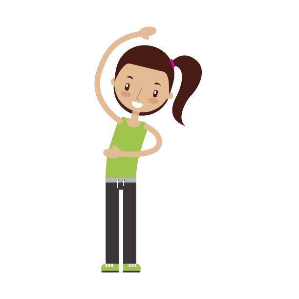 健身女性伸展身体图片下载