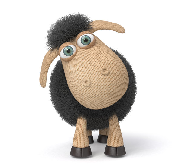 3 d荒谬的羊。图片下载