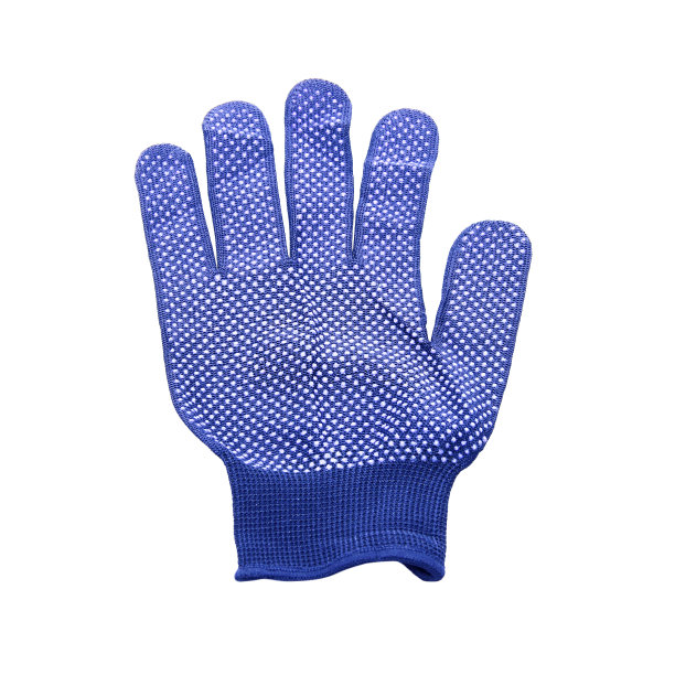 薄薄的工作手套露出五个手指。孤立在白色背景上图片下载