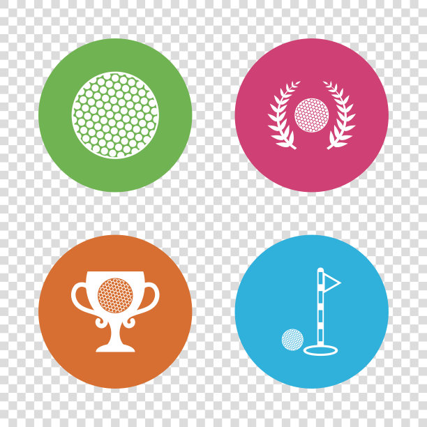 高尔夫球图标。桂冠奖的象征。图片下载