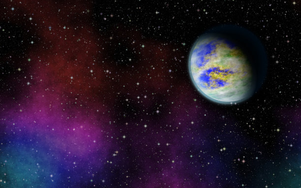 宇宙中神秘而未知的星球。图片下载