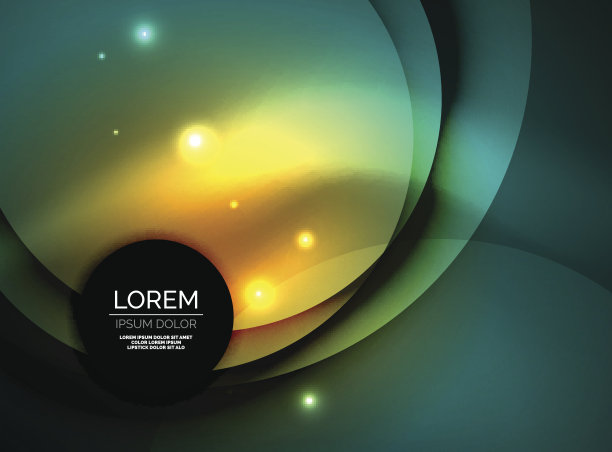 在发光的抽象背景上重叠的圆圈图片下载