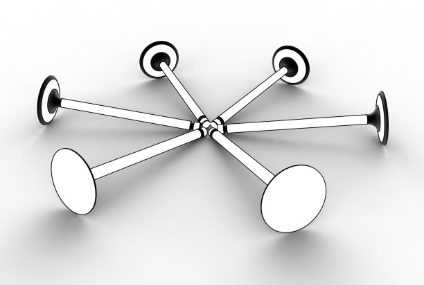 发动机气门的3d插图图片下载