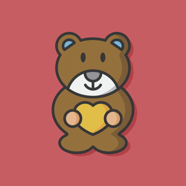 熊宝宝矢量图标图片下载