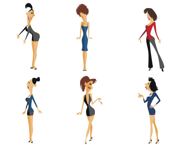 六个办公室女性图片下载