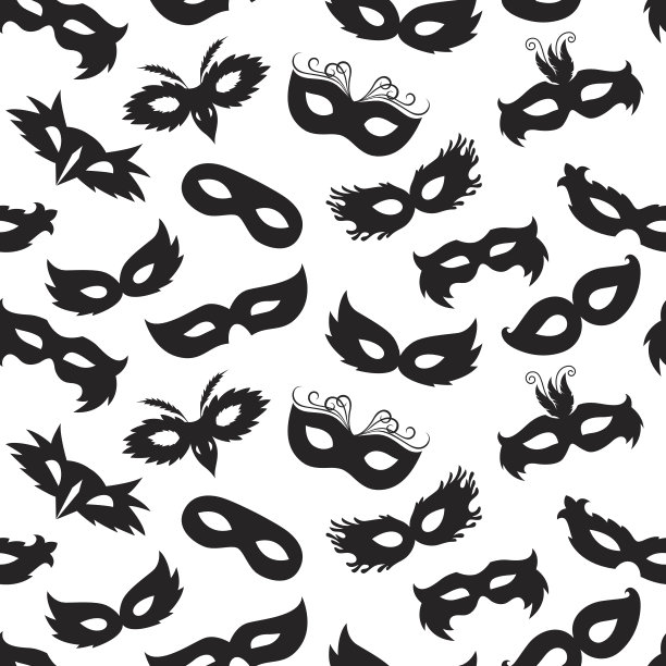 狂欢节面具模式图片下载