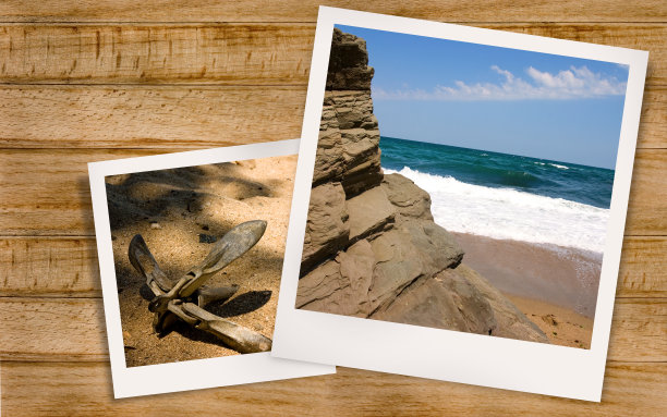 夏天的海和锚图片下载