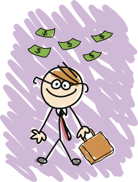 富商插画涂鸦图片下载