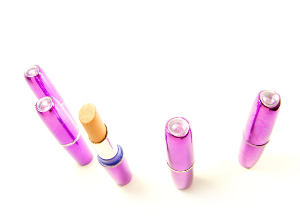 化妆设置在白色的背景图片下载