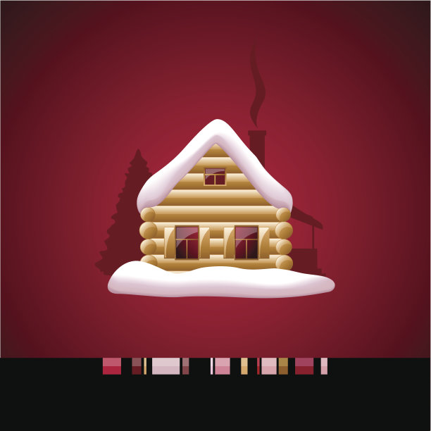 白雪覆盖的房子图片下载