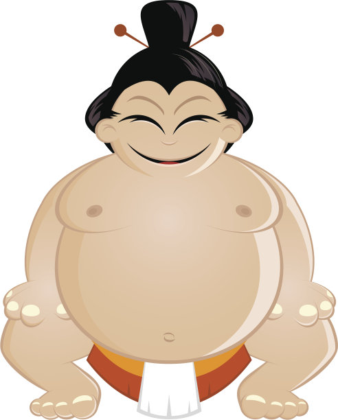 有趣的卡通相扑手图片下载