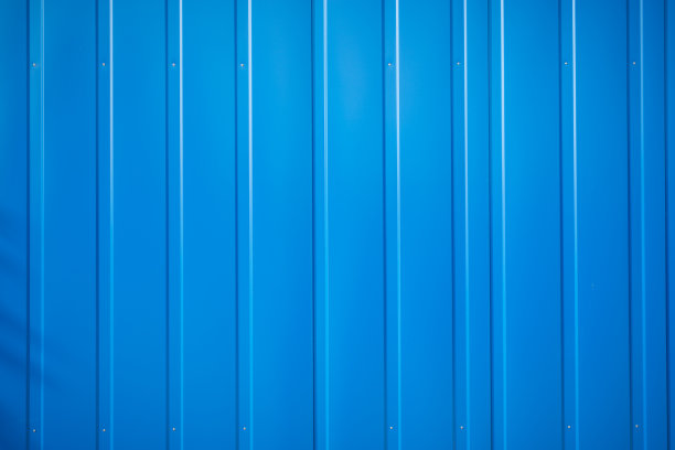 蓝色的金属壁板图片下载