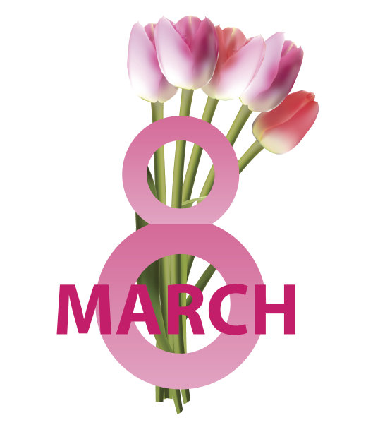 海报8三月卡片矢量插图图片下载