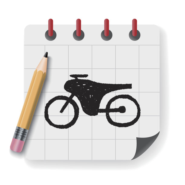 涂鸦的自行车图片下载