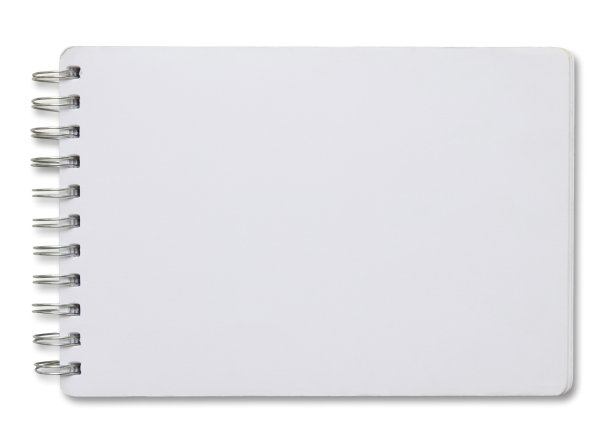 空白白色螺旋笔记本图片下载