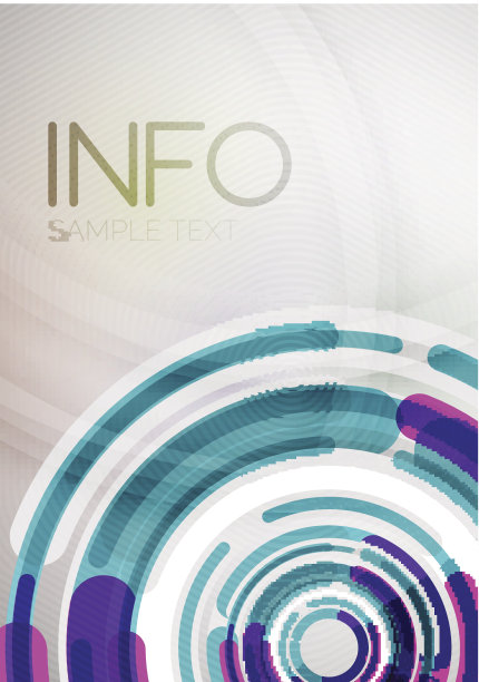 未来的环和圆设计模板图片下载