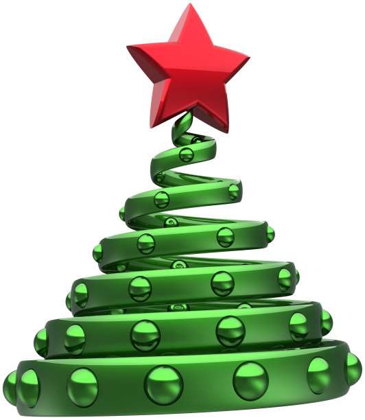 圣诞树抽象绿色新年风格的象征图片下载