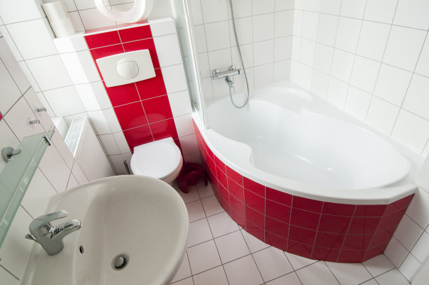 现代红白通用浴室图片下载