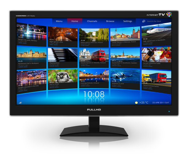 宽屏电视与流视频库图片下载