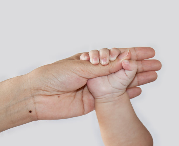 母亲和婴儿的手图片下载