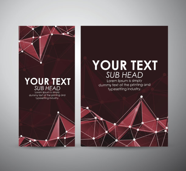 抽象的红色分子。图形资源设计模板。素材图片