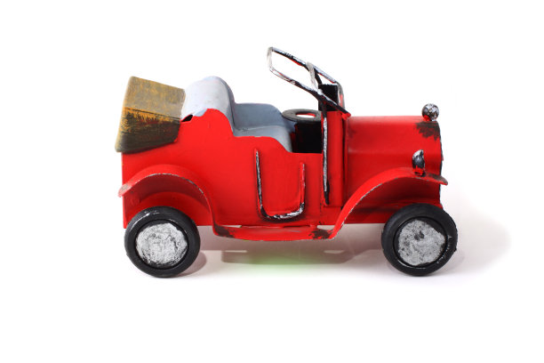 复古玩具红车图片下载
