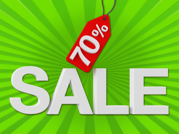 3d销售文本与百分之折扣图片下载