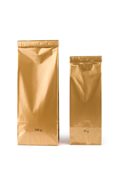 金袋封口，上面写着100g和50g图片下载