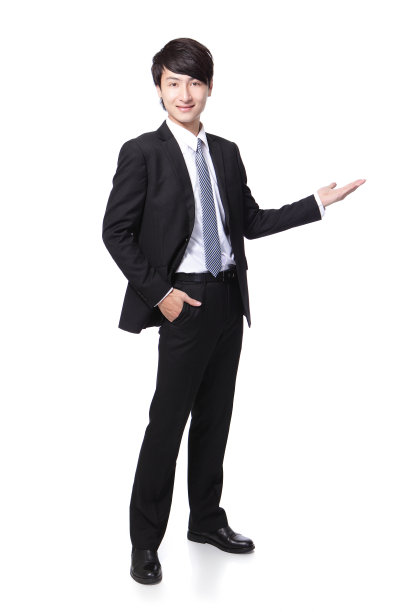 年轻英俊的商人出席图片下载