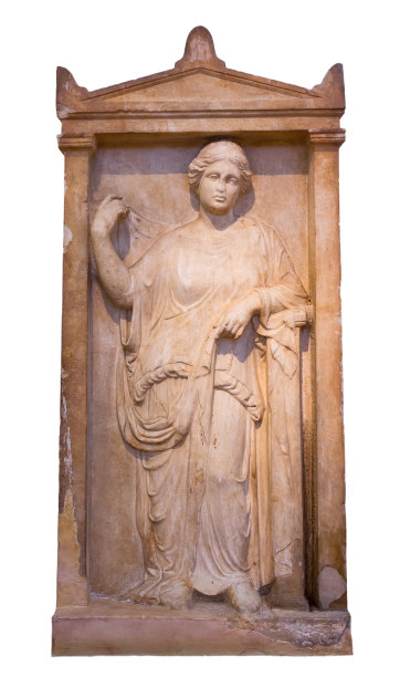 比雷埃夫斯希腊墓石碑(公元前375-350年)图片下载