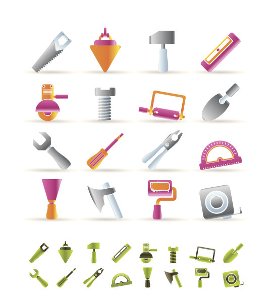 建筑和建筑工具图标图片下载