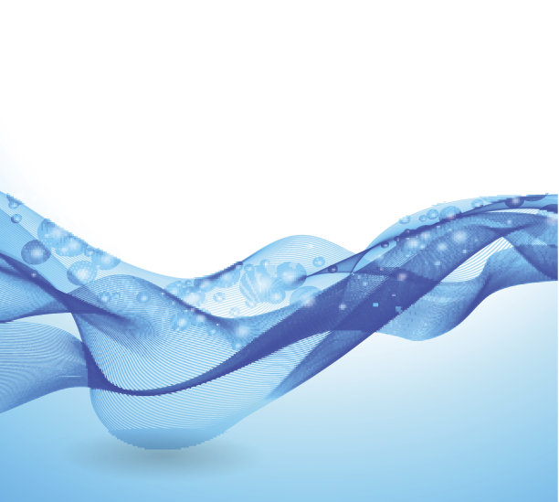 蓝色波的矢量图图片下载