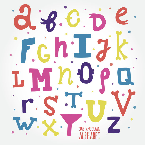 手绘字母表图片下载