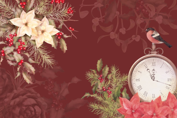 圣诞节水彩背景图片下载